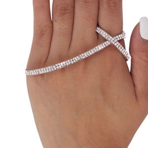 Rhinestone bling wrap ring